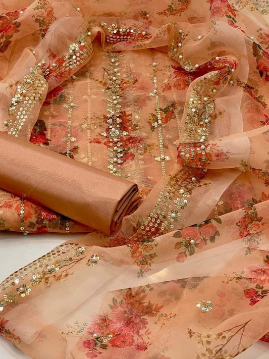 Organza Fancy Pearl & Sitara work!